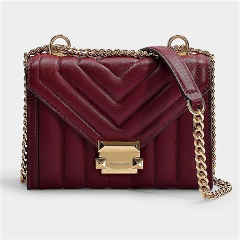 oxblood michael kors bag